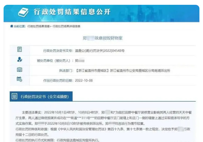 向竞争对手门店泼油漆？温州两大餐饮巨头上演“罗生门”